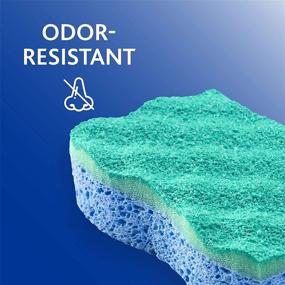 img 3 attached to 🧽 O-Cedar Scrunge Multi-Use Non-Scratch Scrubbing Sponges - Pack of 6, Ideal for Kitchen and Bathroom Cleaning, Blue