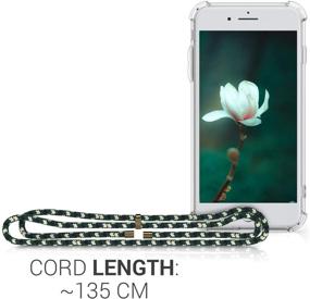 img 2 attached to kwmobile Чехол Crossbody для Apple iPhone 7 Plus / 8 Plus - прозрачный чехол из термопластичного полиуретана с шнуром на плечо - прозрачный/зеленый/белый/черный