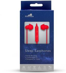 img 4 attached to 🎧 Red Hibermate Sleep Ear Buds with Sound Isolation - 3 Adjustable Tips for All Ear Sizes. Suitable for Sleeping, Sports, Meditation - Volume Control and Mic Included - Experience Safe Listening without Radiation