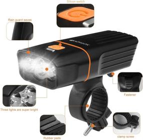 img 3 attached to 🚲 V VONTOX Bike Light Set: 1200 Lumens, Waterproof, Rechargeable Battery