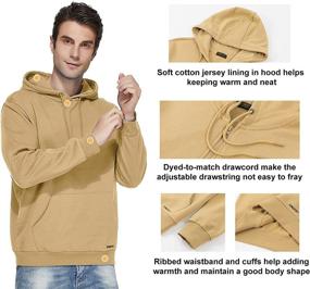 img 1 attached to KOWSPORT Пуловеры Толстовки с начесом Drawstring