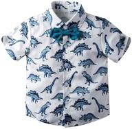 🦖 gentleman boys' clothing - hemopos summer dinosaur printed sleeve logo