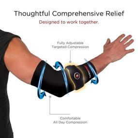 img 3 attached to 🎾 Optimized DashSport Elbow System with the Best Forearm Brace/Strap and Pad for Copper Compression Elbow Sleeve, Tennis Elbow Brace. Comprehensive Support and Relief for Golfer's and Tennis Elbow.