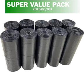 img 3 attached to 🗑️ 250 Count 33 Gallon Trash Bags, 30 Gallon, 32 Gallon Garbage Bulk Trash Can Liners - Medium Duty, 20.4 Micron, Black