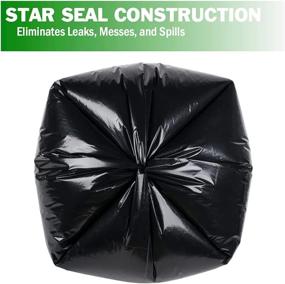 img 1 attached to 🗑️ 250 Count 33 Gallon Trash Bags, 30 Gallon, 32 Gallon Garbage Bulk Trash Can Liners - Medium Duty, 20.4 Micron, Black