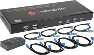 🔁 4k@60hz 4:2:0 hdmi kvm switch - j-tech digital with quick switch usb 2.0 hub, hotkey push button wired desktop controller, auto scan, hdmi and usb cables included (jtech-kv41) logo