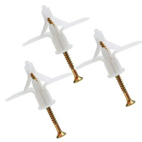 img 4 attached to 🔩 Hollow Wall Anchor Kit - Complete Set of Screw-in Drywall Anchors for Easy Mounting, Including Self-Drilling Fasteners