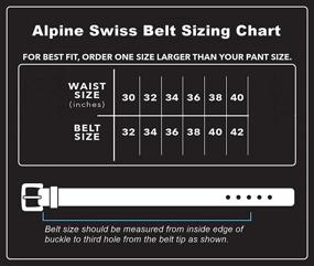 img 3 attached to Genuine Leather Men's Belts by Alpine Swiss for Casual Accessories