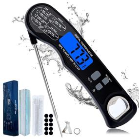 img 4 attached to 🔥 Nicecho Instant Read Meat Thermometer - Digital Food Thermometer for Cooking Kitchen - Candy Thermometer with Backlight, Magnet and Foldable Probe - Ideal for Deep Frying, Baking, Outdoor Grilling, BBQ