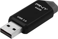 💽 pny 64гб выдвижной usb 3.0 флеш-накопитель, черный (p-fd64gtrtc-ge) логотип