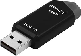 img 3 attached to 💽 PNY 64GB Retractable USB 3.0 Flash Drive, Black (P-FD64GTRTC-GE)