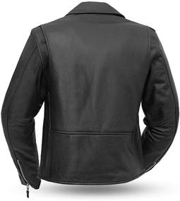 img 2 attached to Rev up Your Style 🏍️ with First Manufacturing Women's Classic Motorcycle Jacket!