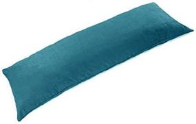 img 1 attached to 💤 TAOSON Ultra Soft Microfiber Body Pillow Cover Pillowcase Protector Cushion Cover with Hidden Zipper Closure - Cover Only, No Insert Included (21x54 inches - Fits 20x54 Pillows, 21x54 Pillows) in Teal Blue Shade