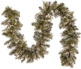 img 4 attached to 6-Foot Green Glittery Pine Christmas Garland with Pine Cones, Frosted Branches - National Tree Company Artificial Christmas Collection