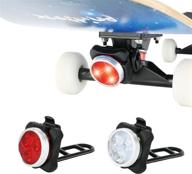 moko led skateboard lights 2-pack - usb rechargeable black lights for night riding on skateboards, longboards, scooters, and bicycles logo