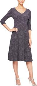 img 3 attached to Alex Evenings Womens Jacquard Regular Women's Clothing