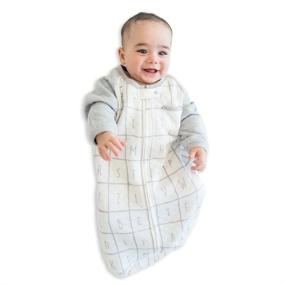 img 4 attached to 👶 Bamboo & Cotton Baby Sleeping Sack with Sleeves - TEALBEE Wearable Blanket for Safe Sleep - Keeping Newborns & Infants Warm with Arms - Unisex for Boys and Girls (Small, White & Grey)