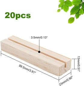 img 3 attached to 🎉 OLYCRAFT 20pcs Double-Sided Wood Place Card Holders for Wedding Party Events - Mini Blackboard Table Number Stand & Decorative Sign Holders
