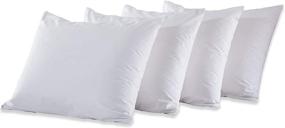 img 3 attached to 🛏️ 4 Pack Standard Size Pillow Protectors Cases Covers 20x26 with Zipper Closure for Life Time Replacement - White Soft Brushed Microfiber Reducing Respiratory Irritation - Essential for Physical Therapy Clinics, Hotels (4 Pack)