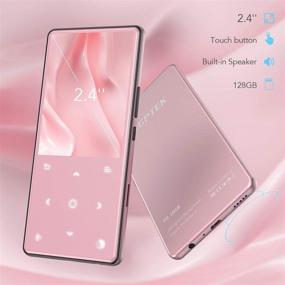 img 2 attached to 🎧 Bluetooth 5.0 MP3 Player, AGPTEK Portable Music Player with Speaker, 2.4 Inch Large Screen, 16GB Lossless Audio Player, FM Radio Recording, Expandable up to 128GB with TFT Card Slot, Rose Gold