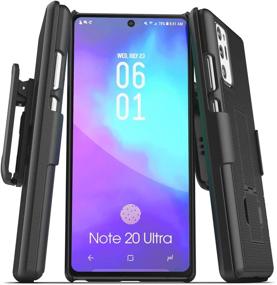 img 4 attached to Encased Galaxy Note 20 Ultra Belt Clip Case (2020 DuraClip) - Black: Slim Cover with Holster for Samsung Note 20 Ultra Phone - Top Quality!