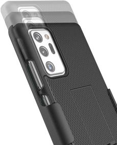 img 1 attached to Encased Galaxy Note 20 Ultra Belt Clip Case (2020 DuraClip) - Black: Slim Cover with Holster for Samsung Note 20 Ultra Phone - Top Quality!