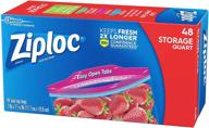 quart food storage bags, ziploc grip'n seal technology for easy grip and seal, 48 count logo