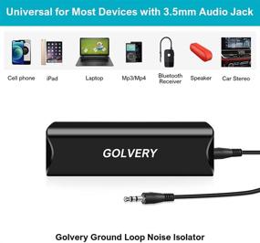 img 3 attached to 🔇 Golvery Ground Loop Noise Isolator: Eliminate Audio Humming, Hissing & Buzzing Noise from Car Audio, Home, PC Stereo System!"