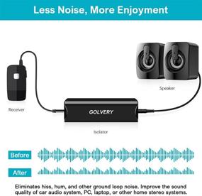 img 2 attached to 🔇 Golvery Ground Loop Noise Isolator: Eliminate Audio Humming, Hissing & Buzzing Noise from Car Audio, Home, PC Stereo System!"