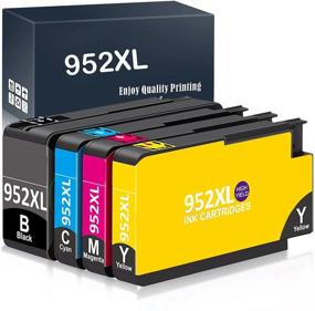 img 4 attached to 🖨️ Kappiek Remanufactured Ink Cartridge Combo Pack for HP 952XL: High-Quality Replacement for OfficeJet Pro Printers (1 Black 1 Cyan 1 Magenta 1 Yellow)