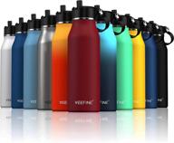 🥤 veefine insulated water bottle with straw lid: 20/32/40oz stainless steel, dishwasher safe, bpa-free - ideal for hiking, camping, yoga, and gym логотип