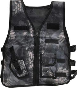 img 1 attached to JOKHOO Kids Army Camouflage Outdoor Combat Vest: Perfect Gear for Adventure and Play!