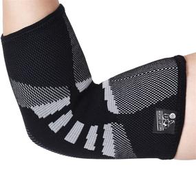 img 1 attached to 💪 Medium Compression Elbow Sleeves (1 Pair) - Tendonitis Prevention & Recovery Support