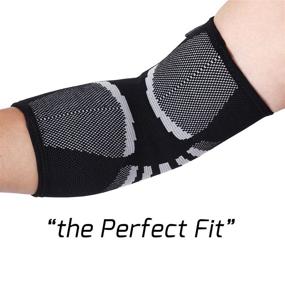 img 2 attached to 💪 Medium Compression Elbow Sleeves (1 Pair) - Tendonitis Prevention & Recovery Support