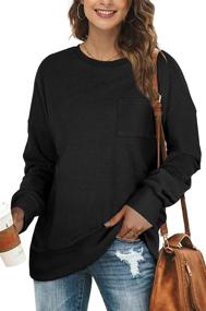 img 4 attached to Tunic Sweatshirts Sleeve Oversized Sweaters Outdoor Recreation in Hiking & Outdoor Recreation Clothing