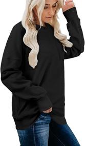 img 3 attached to Tunic Sweatshirts Sleeve Oversized Sweaters Outdoor Recreation in Hiking & Outdoor Recreation Clothing