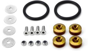 img 3 attached to 🔧 Universal Fit Gold JDM Quick Release Fastener Kit for Car Bumper, Trunk, Fender, Hatch, and Lid