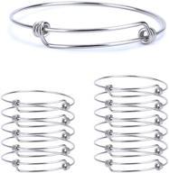 wholesale adjustable expandable stainless bangle logo