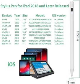 img 2 attached to Apple Pencil Alternative for iPad 8th Gen: 2020 Stylus Pencil with Palm Rejection, Type C Charge, & Replaceable Fine Tip