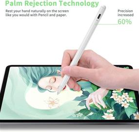 img 1 attached to Apple Pencil Alternative for iPad 8th Gen: 2020 Stylus Pencil with Palm Rejection, Type C Charge, & Replaceable Fine Tip