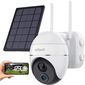 img 4 attached to 📷 ieGeek Wireless Outdoor Security Camera with 360° PTZ, Solar Battery Powered, 2-Way Audio, Motion Detection, 1080P Night Vision - SD/Cloud Storage