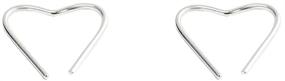 img 4 attached to 925 Sterling Silver Love Heart Stud Hoop Earrings for Women & Teen Girls - Hypoallergenic Sensitive Ears Jewelry for Holidays