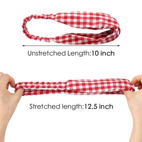 img 3 attached to 🎀 Stylish 6-Piece Plaid Headband Set: Retro Criss-Cross Elastic Wraps - Perfect Hair Accessories for Women & Girls, Ideal for Christmas