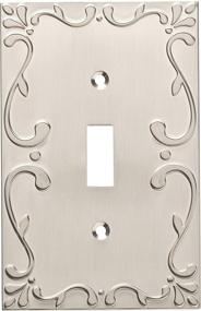 img 4 attached to Classic Lace Single Switch Wall Plate/Cover in Satin Nickel - Franklin Brass W35070-SN-C