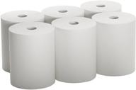 🧻 premium white tad towel rolls - 6 rolls, high capacity, 10" roll size - perfect fit for touchless automatic towel dispenser logo