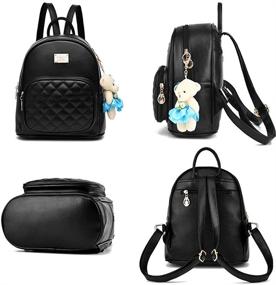 img 3 attached to Leather Backpack Ladies Casual Satchel Women's Handbags & Wallets for Satchels