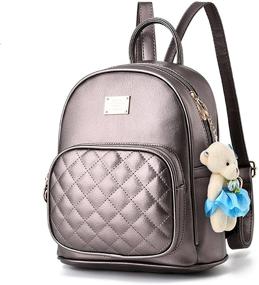 img 4 attached to Leather Backpack Ladies Casual Satchel Women's Handbags & Wallets for Satchels