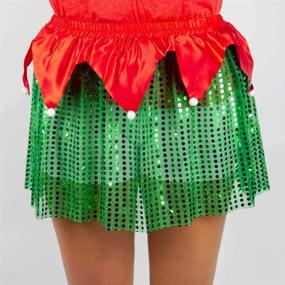 img 3 attached to 🎅 Holiday Sequined Elf Tutu - Running Costume Skirt by Gone For a Run