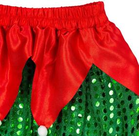 img 1 attached to 🎅 Holiday Sequined Elf Tutu - Running Costume Skirt by Gone For a Run