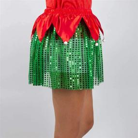 img 2 attached to 🎅 Holiday Sequined Elf Tutu - Running Costume Skirt by Gone For a Run